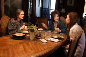 From left to right, Julia Roberts, Meryl Streep and Julianne Nicholson star in “August: Osage County.” 